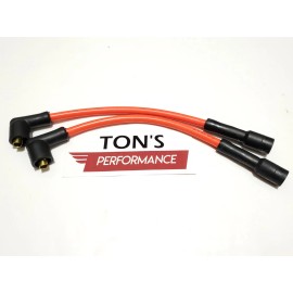 Ton's Orange 8mm Spark Plug Wires Harley 95-03 Sportster XL Coil Relocation