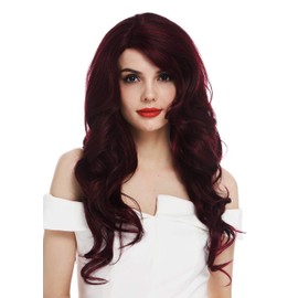 WIG ME UP - LO1703-MF-2SP118 Women's Lace Front Part Monofilament Wig Long Wavy Curly Parting Black Brown Red Highlighted