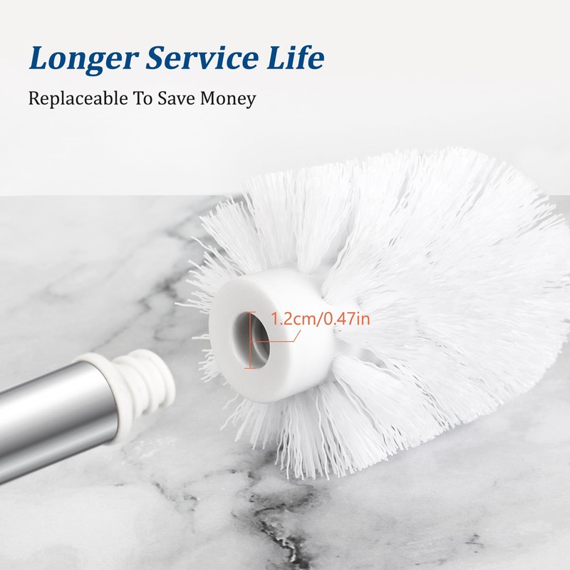 Topsky 2-Pack Closed Toilet Brush Compact Toilet Brush and Holder