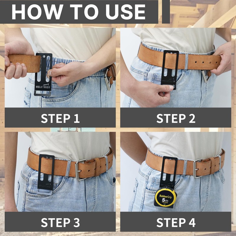MELOTOUGH Tape Measure Holder, Drill Belt Holder for Tape Measure,