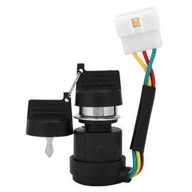Ignition Key Switch 5 Wire Keyed Ignition Start Switch with 2 Keys for 178F/186F Air Cooled Engine Tiller