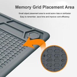 Premium Heat Resistant 932°F Silicone Soldering Mat Magnetic Electronic Repair Work Mat with Antistatic Wrist Band for BGA and Gun Soldering Iron, Workbench, Cell Phone Laptop Repair, 15.7'' *11.4 ''