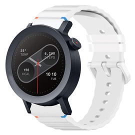 Lamshaw Compatible with CMF Watch Pro 2 bands, New Silicone Woven Line Adjustable Replacement Strap for CMF Watch Pro, Smartwatch (22mm size band, White)