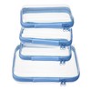 WELPIRT WELPIRT 4 pcs Clear Zipper Pouches,Hard Shell Zipper Case,