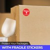 StickerJet Fragile Stickers Roll – (500pcs, 1x1) High-Visibility Handle with