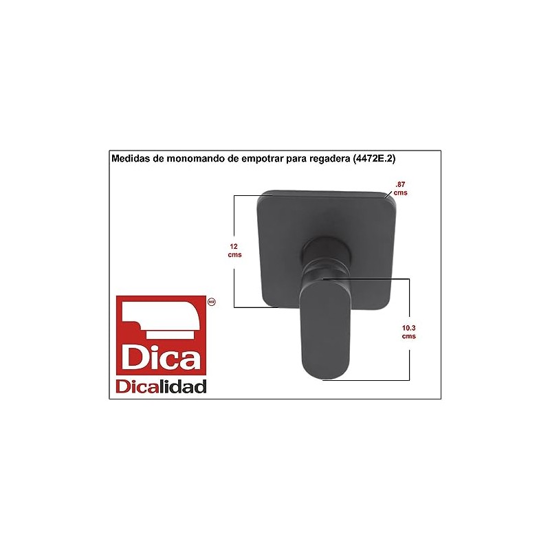 DICA 4472E.2 Llave Monomando para Empotrar para Regadera o Tina,