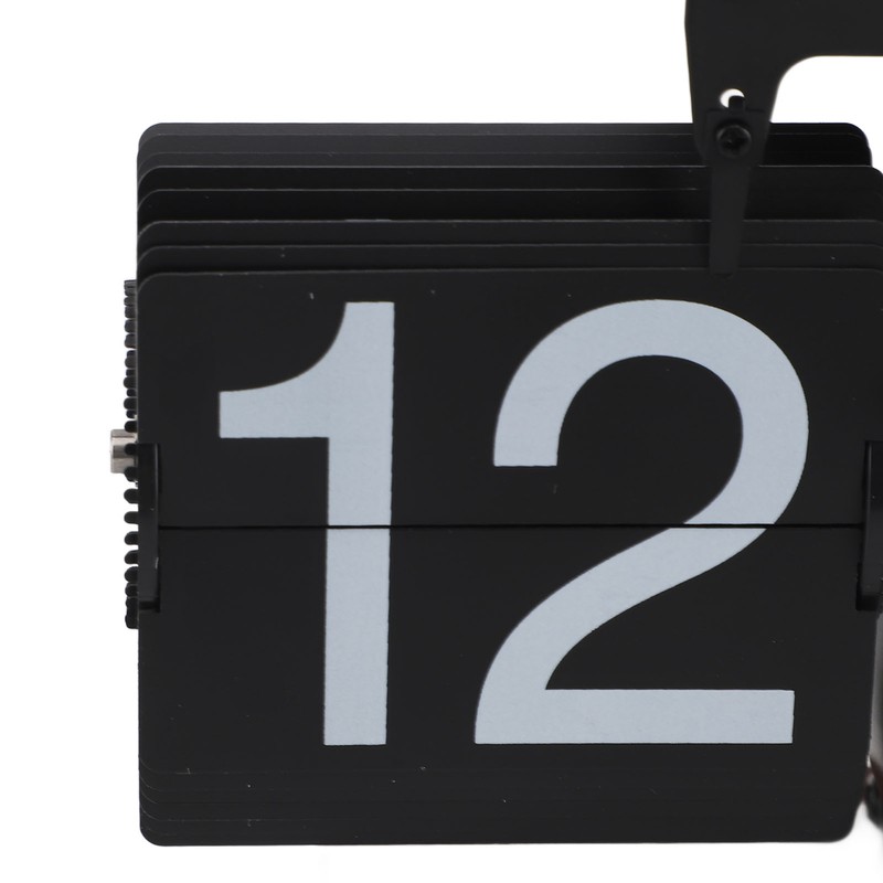 Flip Desk Clock Vintage 24 Hours Anti Slip Base Rotary