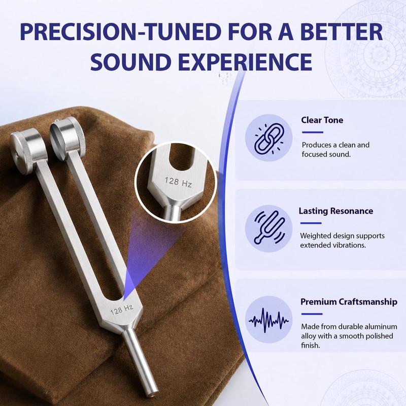 128Hz Weighted Tuning Fork Sets for Relaxation, Meditation & Sound