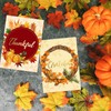 Thanksgiving Cards with Envelopes Gold Foil Fall Wreath Greeting Cards