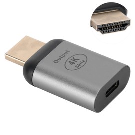 Hdmi Male To Usb C Female, Aluminum Alloy Shell Type‑C Female To Hdmi Male Adapter Connector, Female Usb C Input Hdmi Output for Windows/Android/OS X