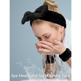 Hebterrka Skincare Set Mit 4 Stück Stirnbänder, Weiche Und Strapazierfähige Spa Haarbänder Für Make-Up Und Gesichtspflege, Ideal Als Geschenk Für Jeden Anlass