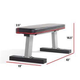 CAP Barbell Flat Utility Bench, Black/Gray