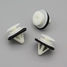 VVO Fasteners- White Plastic Side Skirt, Sill Moulding Cover Trim Clips for Mazda MX-5, 3, RX-8, 2, (Pack of 10)