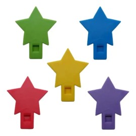 100 Silbato Estrella Colores Juguete Económico Suelto Js