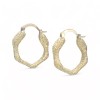 Earrings Stardust Textured Gold Plated Hoop Earrings
