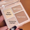 Paleta Contorno De Maquillaje 4 En 1, Resaltador, Cara Iluminador