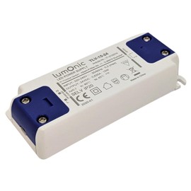 Lumonic I LED Trafo TLV-15-24 I 24V 15W I Input 220-240VAC I flimmerfrei & ultradünn I Überlastschutz I LED-Netzteil I für LED-Beleuchtung & LED-Strei