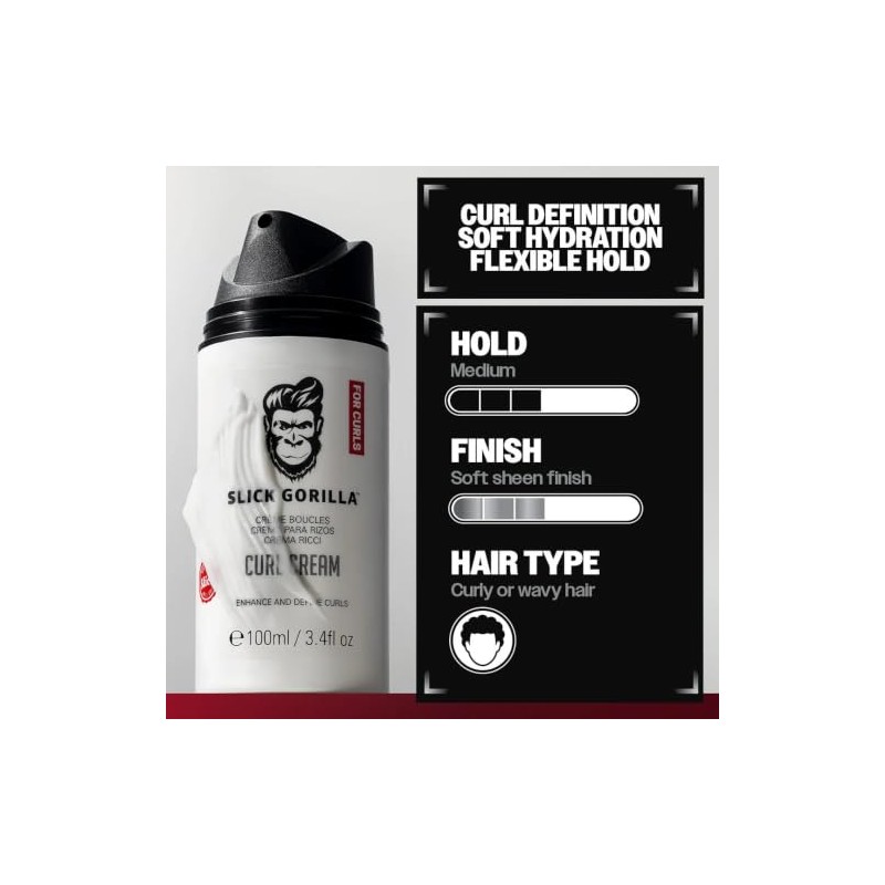 Slick Gorilla Curl Cream 100ml/ 3.38fl oz Y