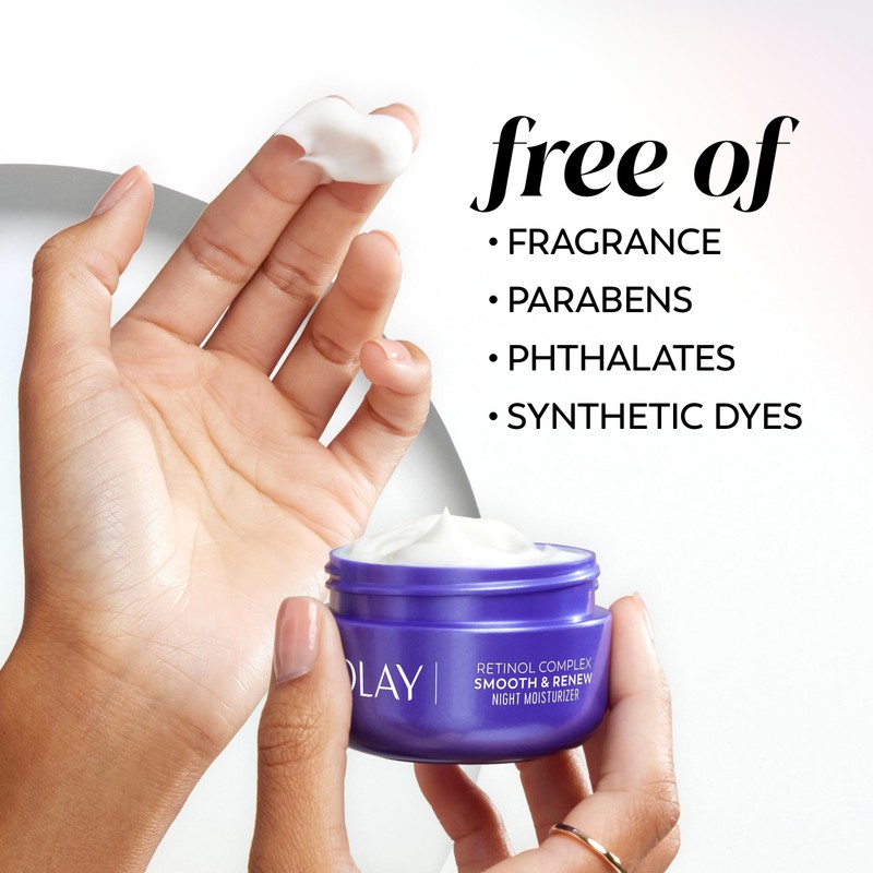 Olay Retinol Face Moisturizer, Smooth & Renew Cream for Women,