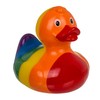 Rainbow Bath Duck Colourful Squeaky Duck 10 x 10 cm