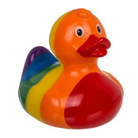 Rainbow Bath Duck Colourful Squeaky Duck 10 x 10 cm