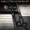 SEIMEIKEN 6" Black Hair Scissors Professional Hair Cutting Scissors and