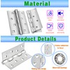CDDCWZ Pack of 2 Hinges Stainless Steel Door Hinge 100