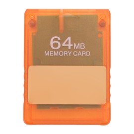 Console Memory Card V1.966 OPL HD Loader Program Card Game Start Card with Transparent Case Transparent Orange 64MB