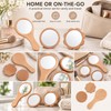 Wooden Hand Mirror for Makeup & Grooming – Portable Handheld