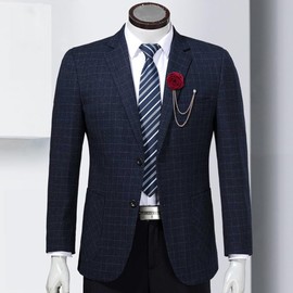 Fashion Bridegroom Wedding Brooches for Men Women Rose Flower Tassel Chain Brooch Pin Fabric Floral Brooch Lapel Pin Clothing Jewelry Accessories (Wine Red)