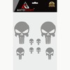 Autodomy Pack of 8 Units Melted Skull Stickers | Sticker