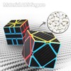 4 Piezas Cubo Mágico, Cubo de Fibra de Carbono, Juego