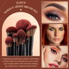 Jessup Makeup Brushes Set Professional 21Pcs Black Complete Collection, Synthetic