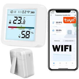 Sone Smart Intelligent Thermometer Hygrometer Mini LCD Digital Thermometer WiFi Smart Home/Tuya App Compatible with Alexa/Google Home
