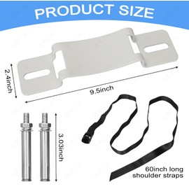 Zhichen star 2PCS Propane Tank Holder，Propane Tank Mount，Steel Fabrication Nitrogen Tank Holder with Screws and Safety Chain Supported 4"-12" Suitable for Conversion of Various Gas cylinders （White）