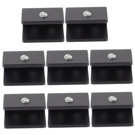 COHEALI 8Pcs Heavy Duty Glass Shelf Support Brackets for Floating Shelves Durable Wall Mounted Clips for Bathroom Kitchen and Living Room Sleek Design and Easy Installation