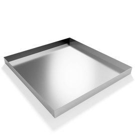 jkxoo Washing Machine Pan-32" x 30" x 2.5" Heavy Duty 304 Stainless Steel Washing Machine Tray, Washer Pan, Drip Tray Catch, No Hole