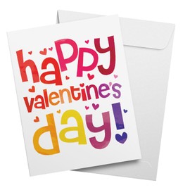 "Happy Valentine's Day" Big Valentines Day Greeting Cards and Envelopes – 8.5" x 11" Extra Large Jumbo Valentine Card, Huge Oversized Cards for Husband, Wife, Boyfriend, Girlfriend – 2 per Pack