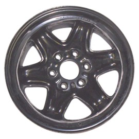 Multiple Manufactures STL05407U45 Black Wheel with Painted and Meets All Federal Motor Safety Standards (17 x 7.5 inches /6 x 132 mm, 50 mm Offset)