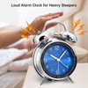 Peakeep Loud Alarm Clock for Heavy Sleepers Adults, Metal 4.5