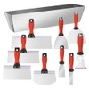 10Pcs Drywall Tool Kit, Stainless Steel Putty Knife Set with