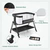 BABY JOY Bassinet Bedside Sleeper, Easy Folding Crib w/All-Side Mesh,