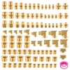 Ailbiuko 98PCS Brass Pipe Fittings Assortment Kit NPT Adapter,Reducer Bushing,