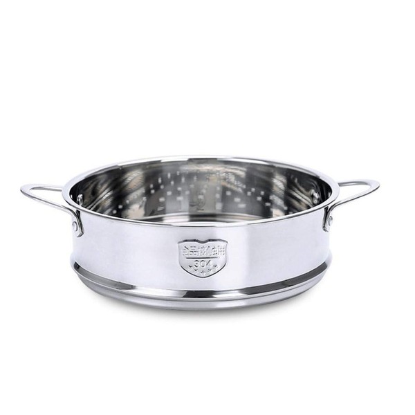 BESTonZON Steamer Insert Pans Stainless Steel Stackable Food Steamer Insert Pot in Pot for Fish Gem¨¹se Chicken K¨¹che 16 cm