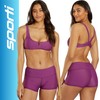 Sporti Women's Active Solid 2.25"/4.5"/8" High Waisted Swim Shorts -