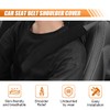 Extra Long Car Seatbelt Cover, 19In Shoulder Protector Pad, Black