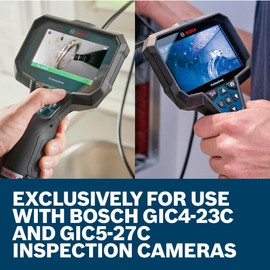 BOSCH GIC-CC5-8D Inspection Camera Cable - 5 Ft. Dual Lens, High-Resolution 1280x720 px, IP67 Rated for Durable Performance, Perfect for HVAC, Auto Mechanic & Home Inspections
