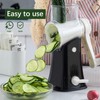 Rotary Cheese Grater, 5 in 1 Rotary Grater, Replaceable Stainless