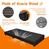 Outdoor Steps 3.5'' Height, Wooden Step Platform 35” Length, Step