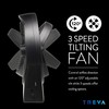 Treva 10 Inch Portable Rechargeable Fan & Battery Powered, 3